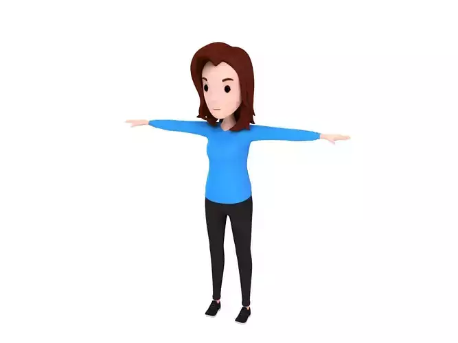 CartoonGirl009 Girl 3D model