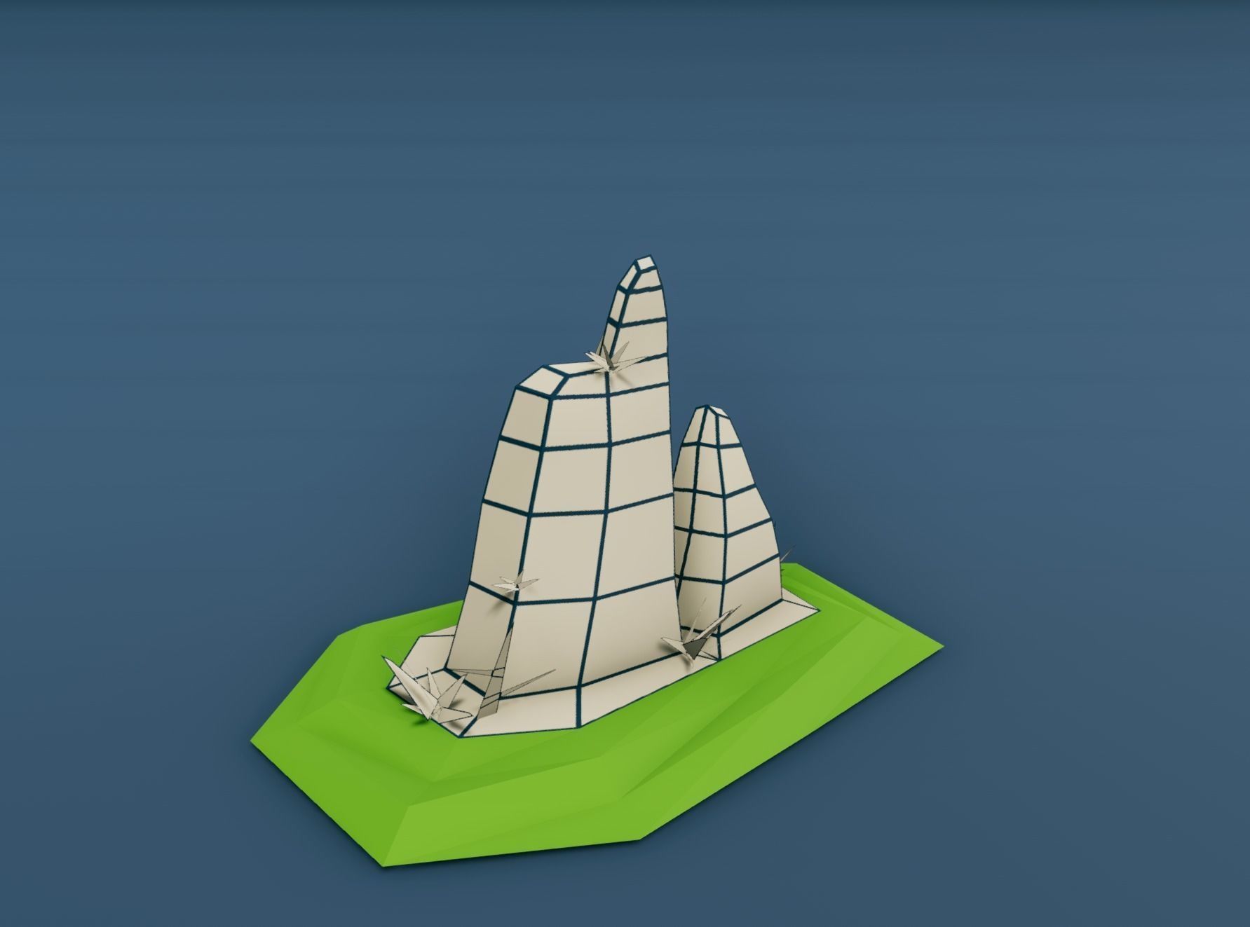 Rocks for Game Environment Low-poly 3D model_12