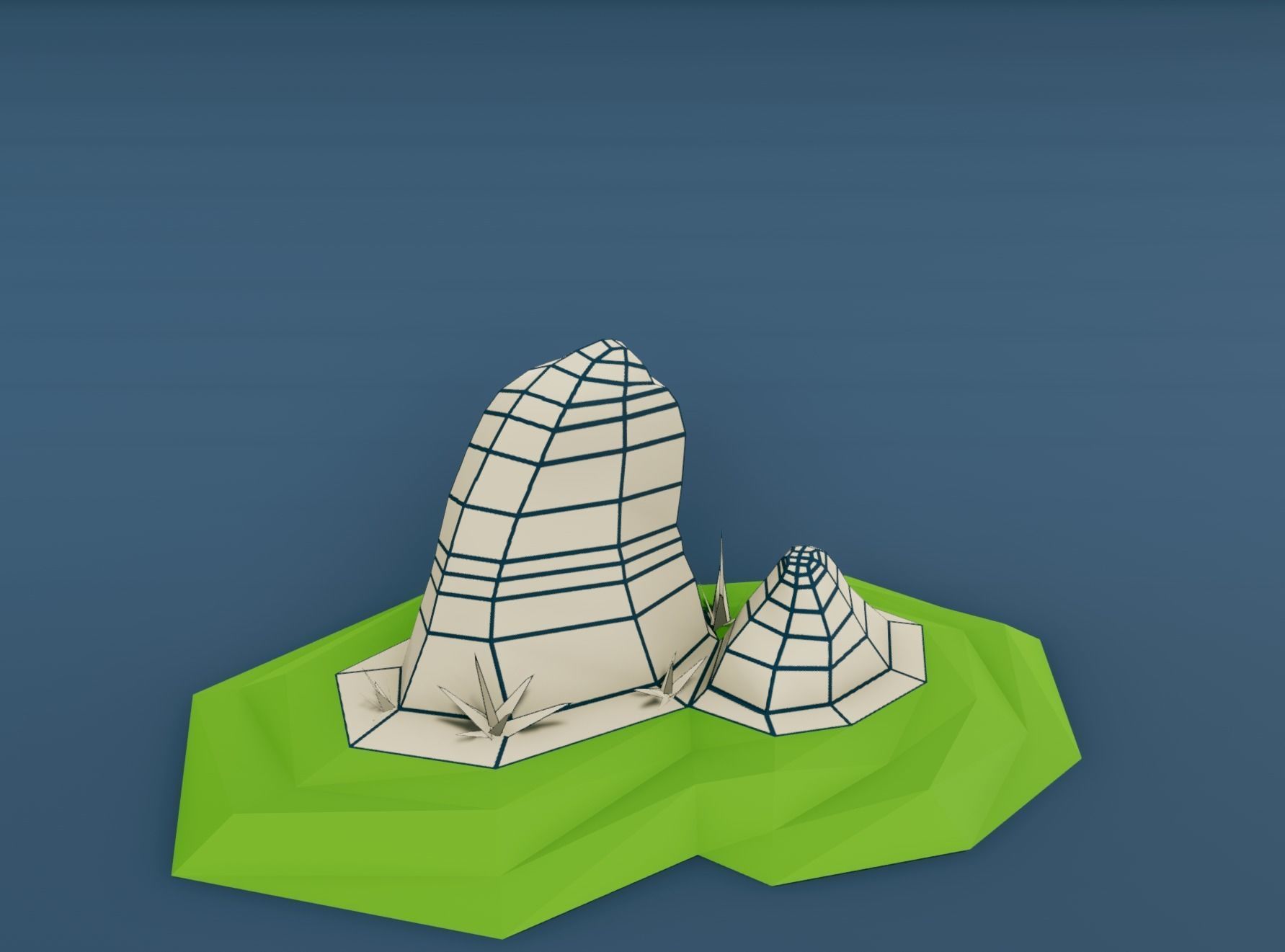 Rocks for Game Environment Low-poly 3D model_6