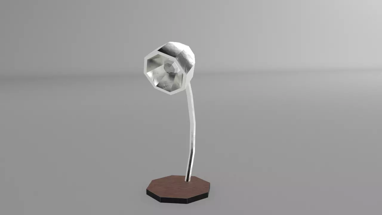 Simple Desk Lamp Low-poly 3D model_0