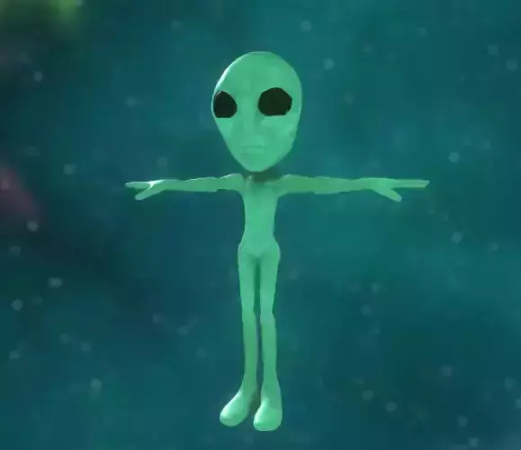 UFO Alien Rigged - Area 51 Pack Low-poly 3D model