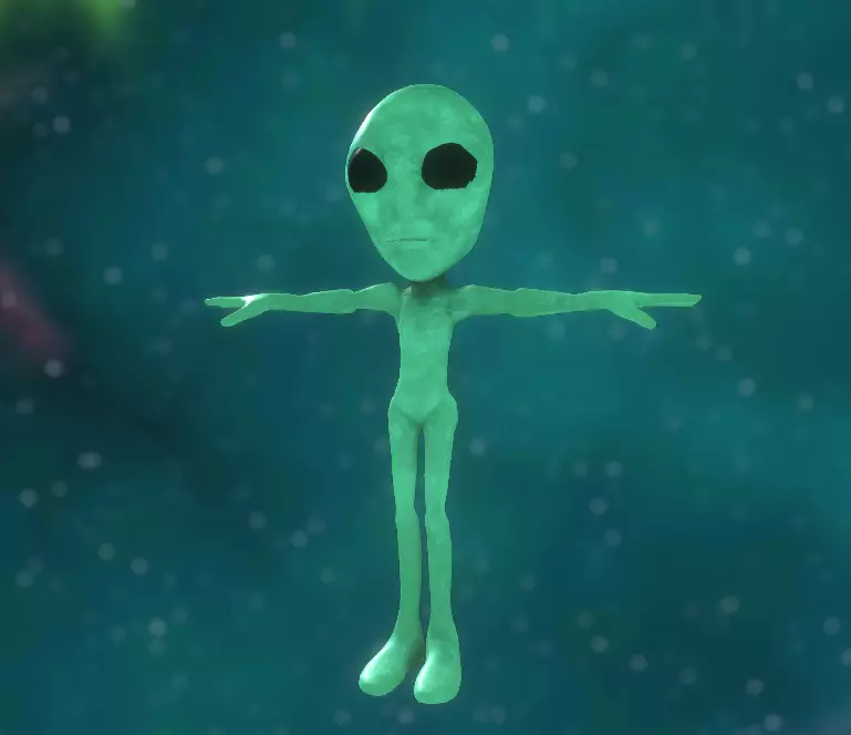 UFO Alien Rigged - Area 51 Pack Low-poly 3D model