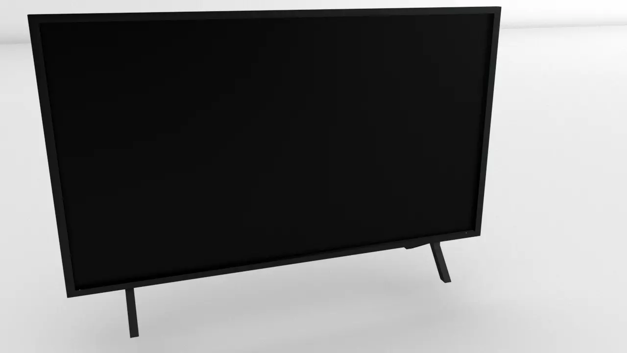 Flat Screen TV Low-poly 3D model_0