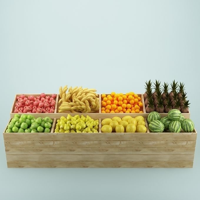 Store Fruits Stand 06 3D model_6