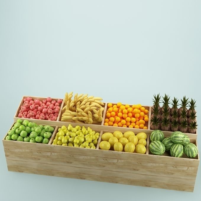 Store Fruits Stand 06 3D model_2