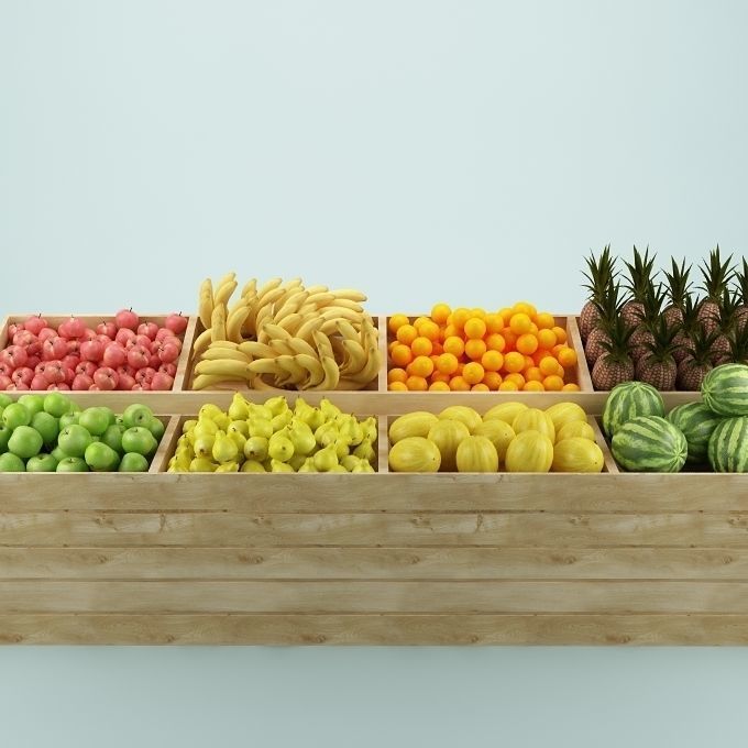 Store Fruits Stand 06 3D model_3