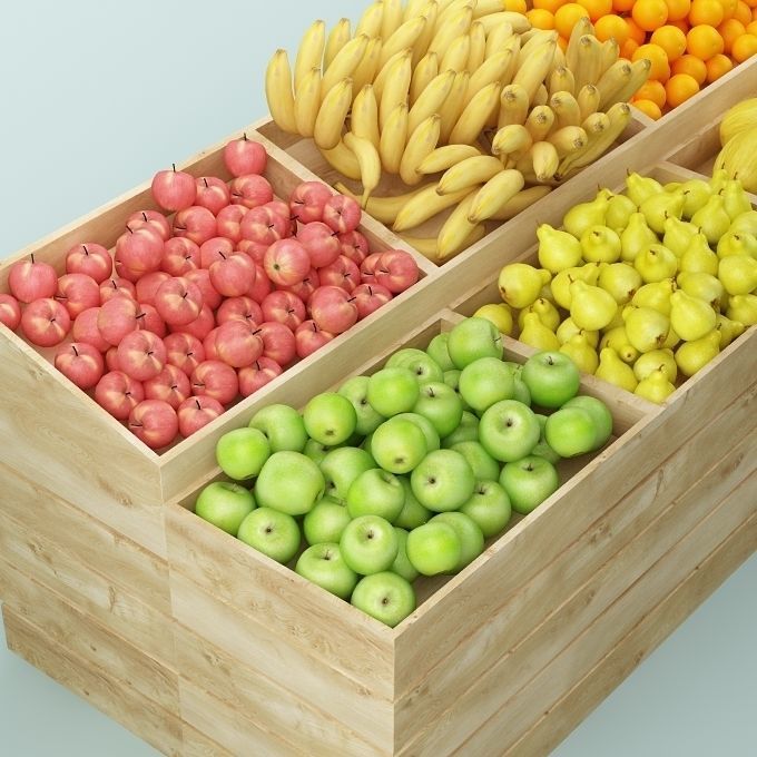 Store Fruits Stand 06 3D model_5