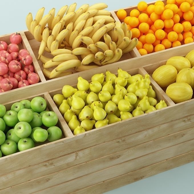 Store Fruits Stand 06 3D model_1