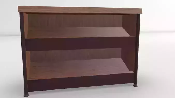 Simple Wooden Shoe Rack Low-poly 3D model
