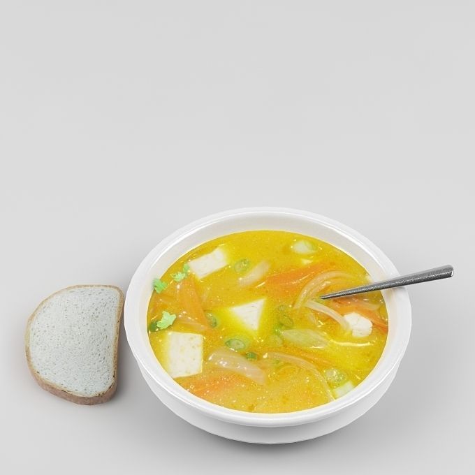 Food collection soup  3D model_1
