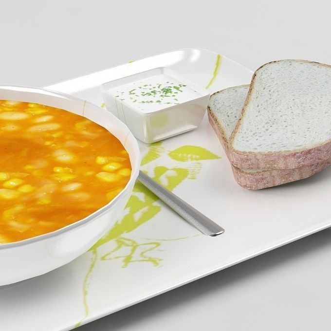 Food collection soup  3D model_15