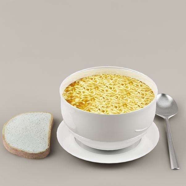 Food collection soup  3D model_2