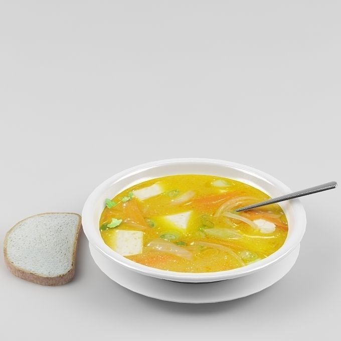 Food collection soup  3D model_8