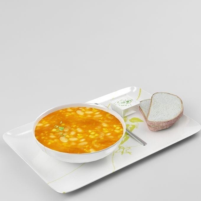 Food collection soup  3D model_7