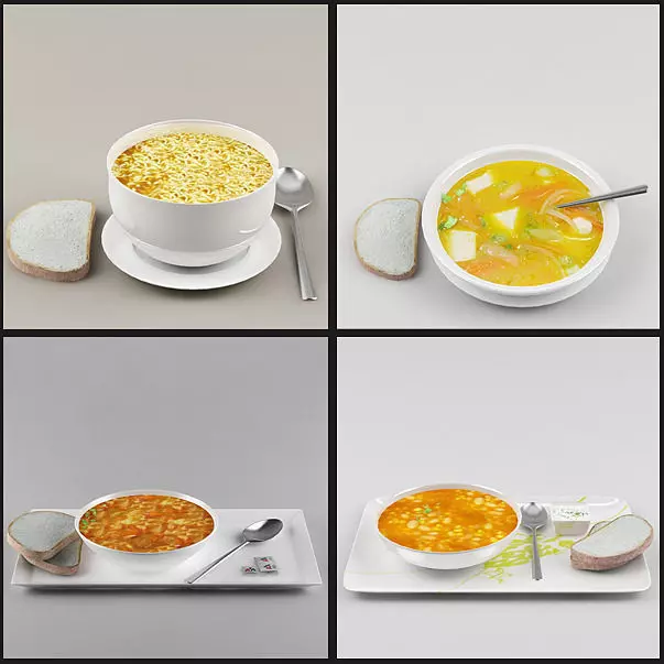 Food collection soup  3D model_0