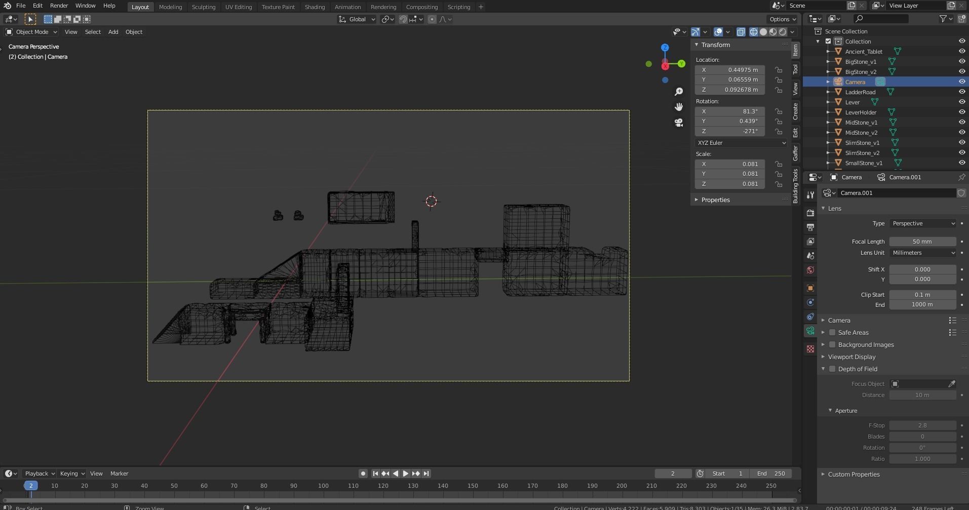Low Poly Stone Platforms Low-poly 3D model_6