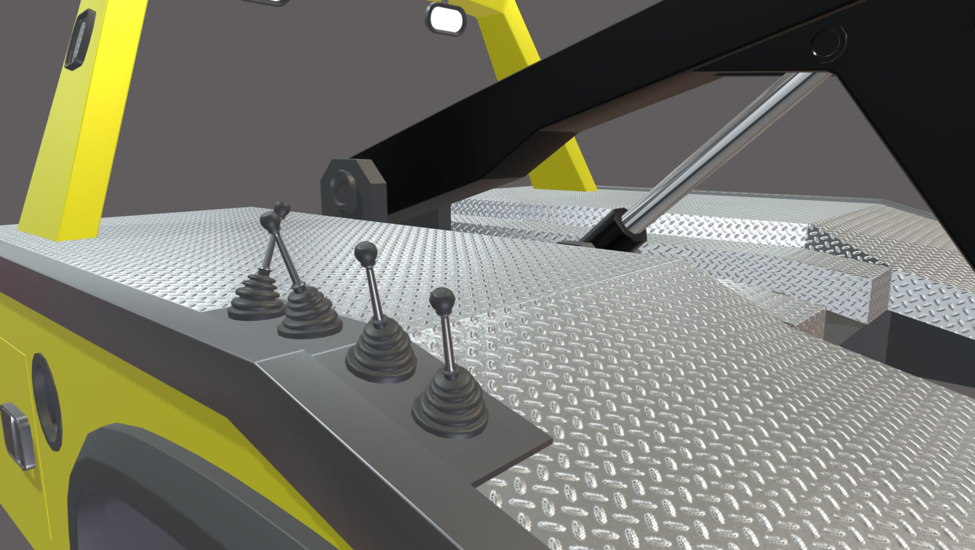 Wrecker Tow Equipment for 350 Truck  Low-poly 3D model_4