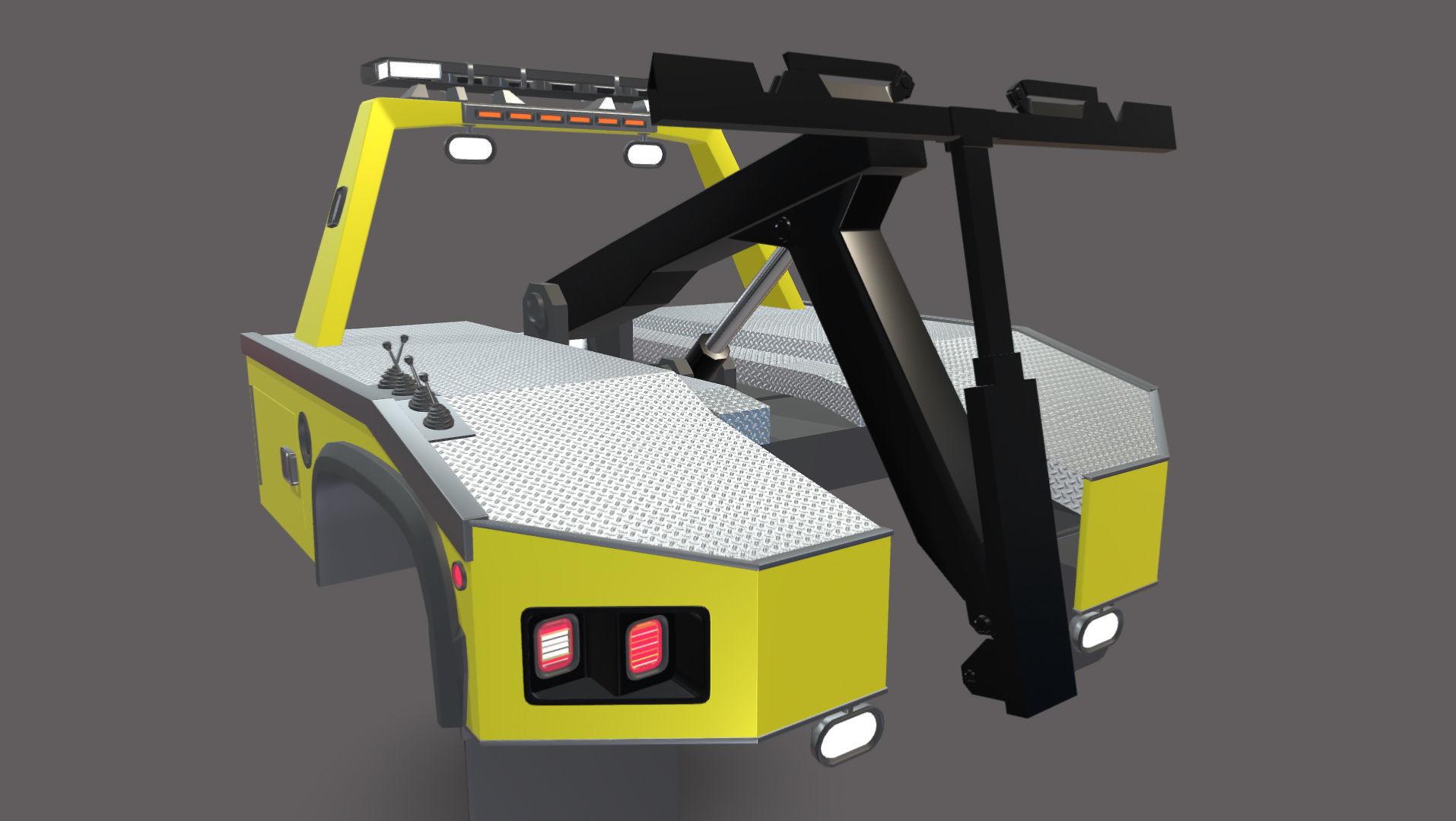 Wrecker Tow Equipment for 350 Truck  Low-poly 3D model_3