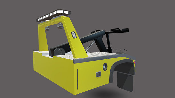 Wrecker Tow Equipment for 350 Truck  Low-poly 3D model