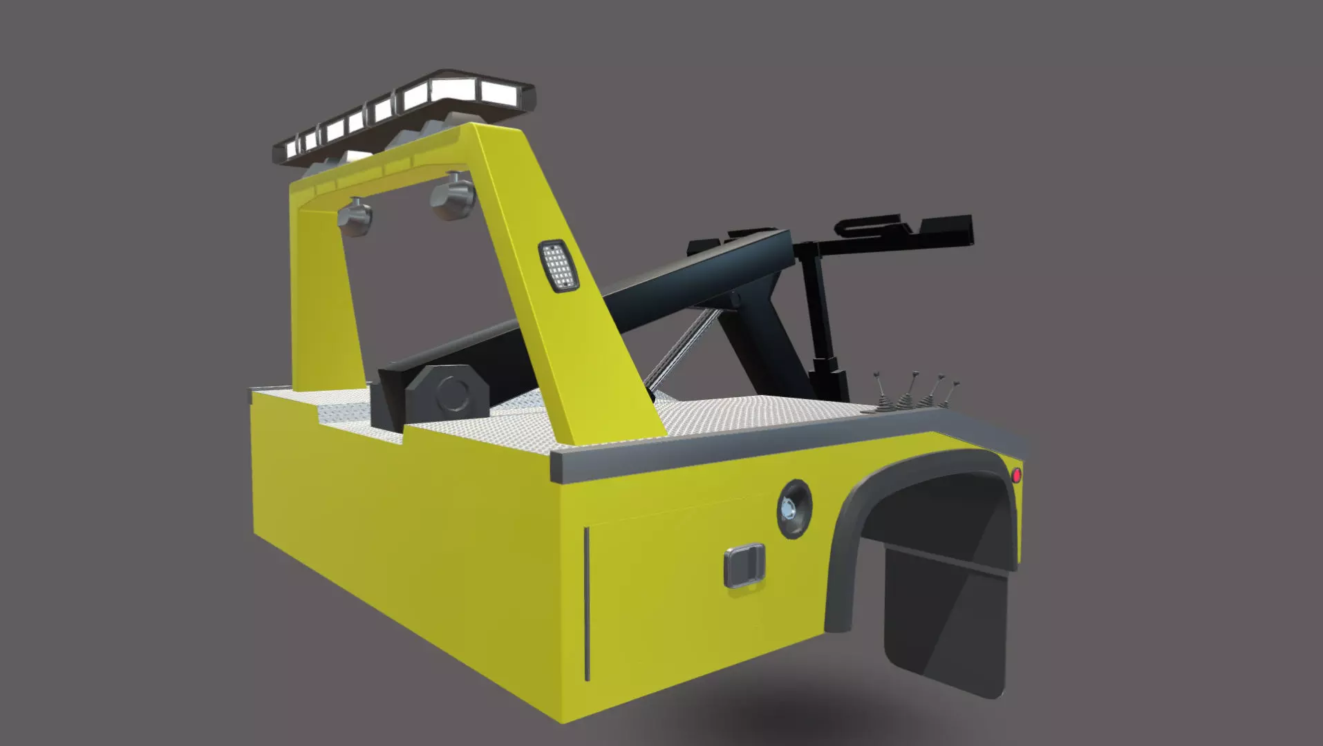 Wrecker Tow Equipment for 350 Truck  Low-poly 3D model_0