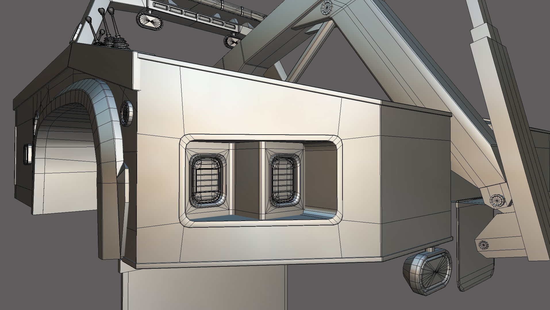 Wrecker Tow Equipment for 350 Truck  Low-poly 3D model_13