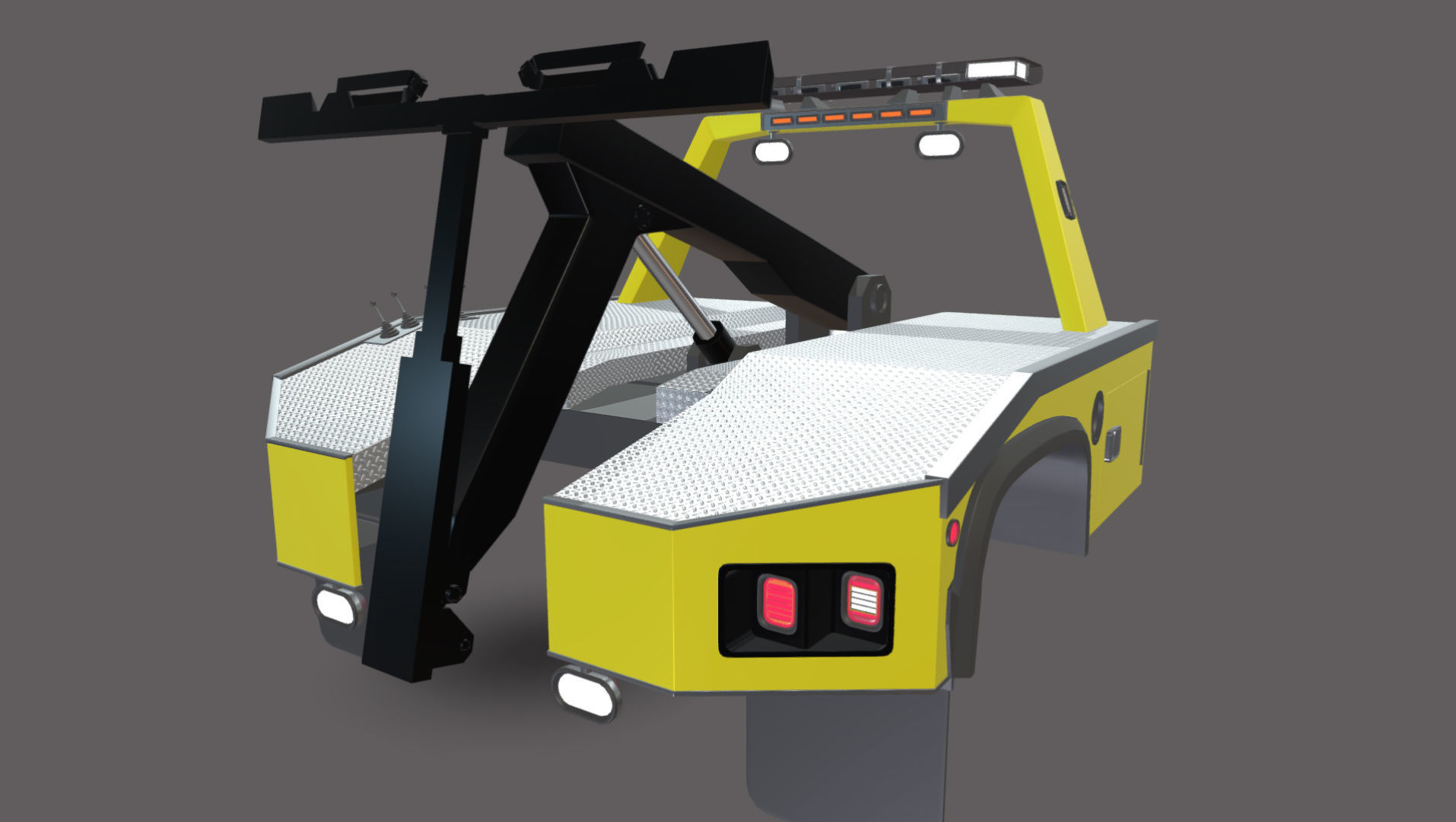 Wrecker Tow Equipment for 350 Truck  Low-poly 3D model_5