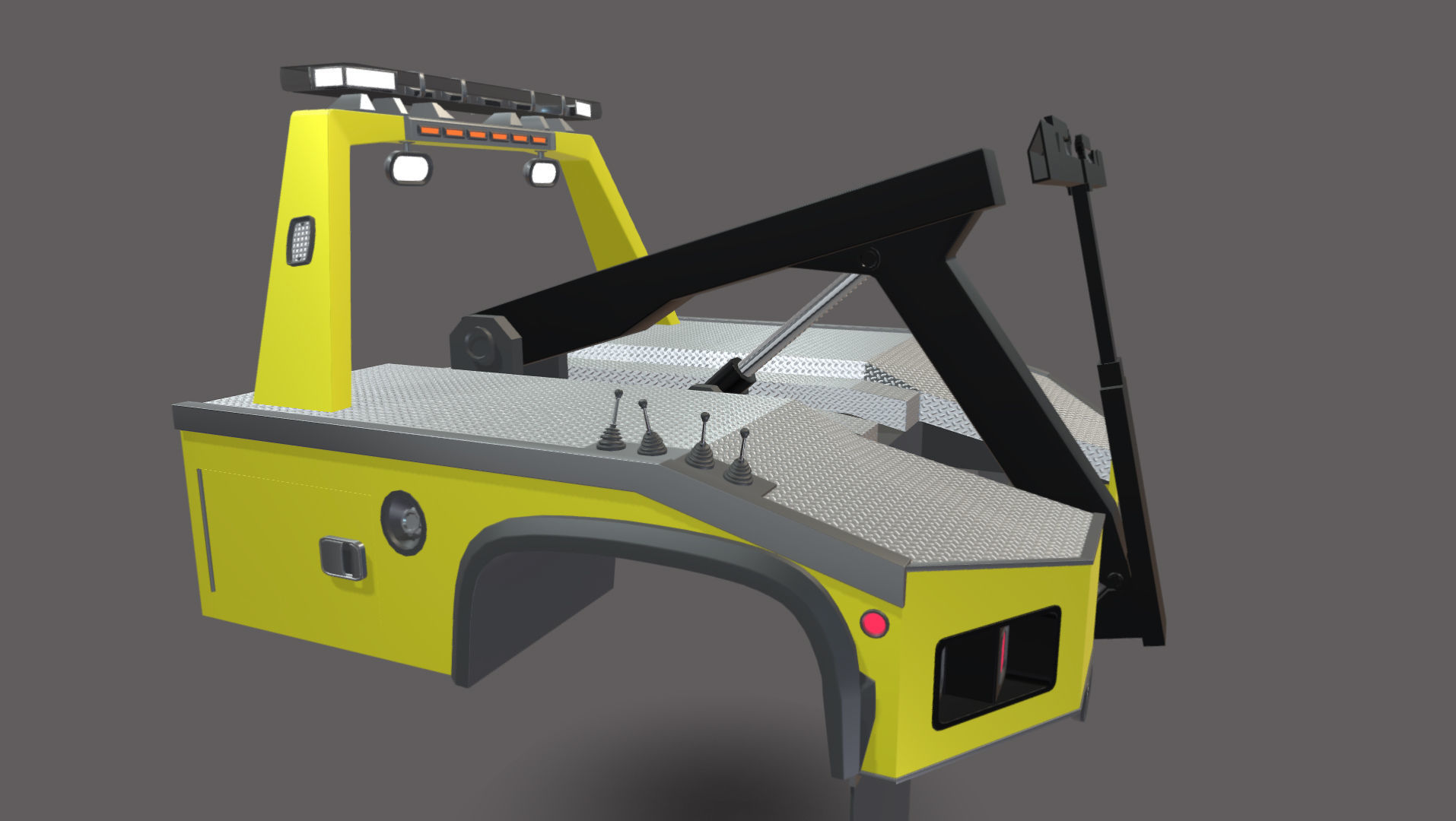 Wrecker Tow Equipment for 350 Truck  Low-poly 3D model_2