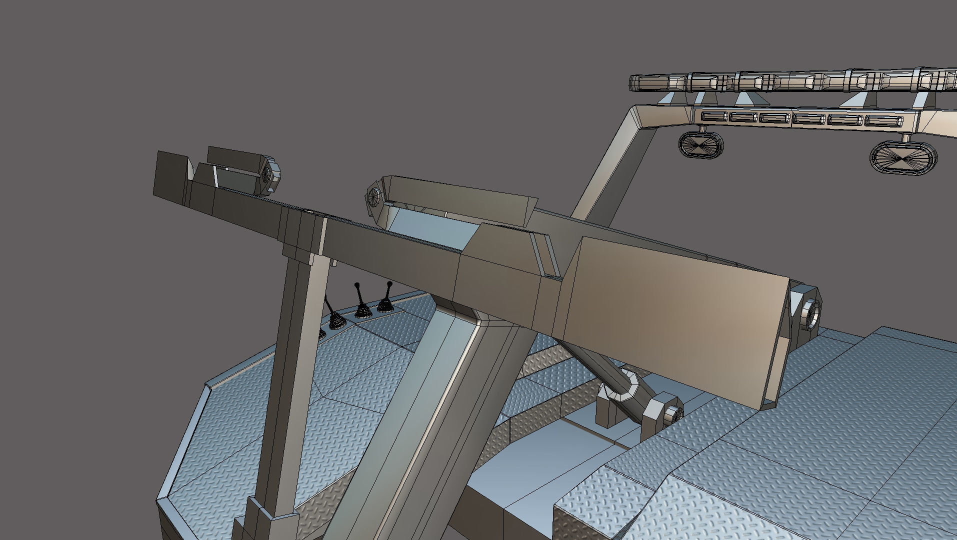 Wrecker Tow Equipment for 350 Truck  Low-poly 3D model_16