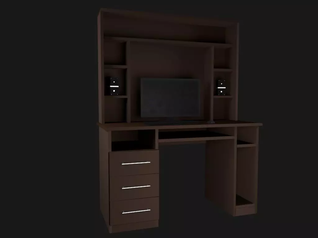 Computer Table 3D model_0