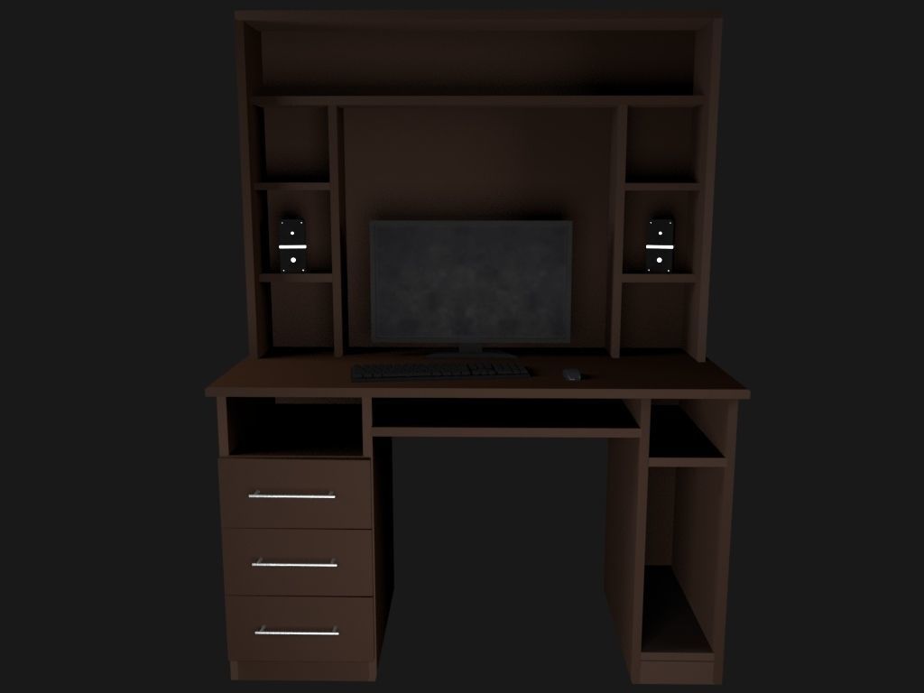 Computer Table 3D model_1