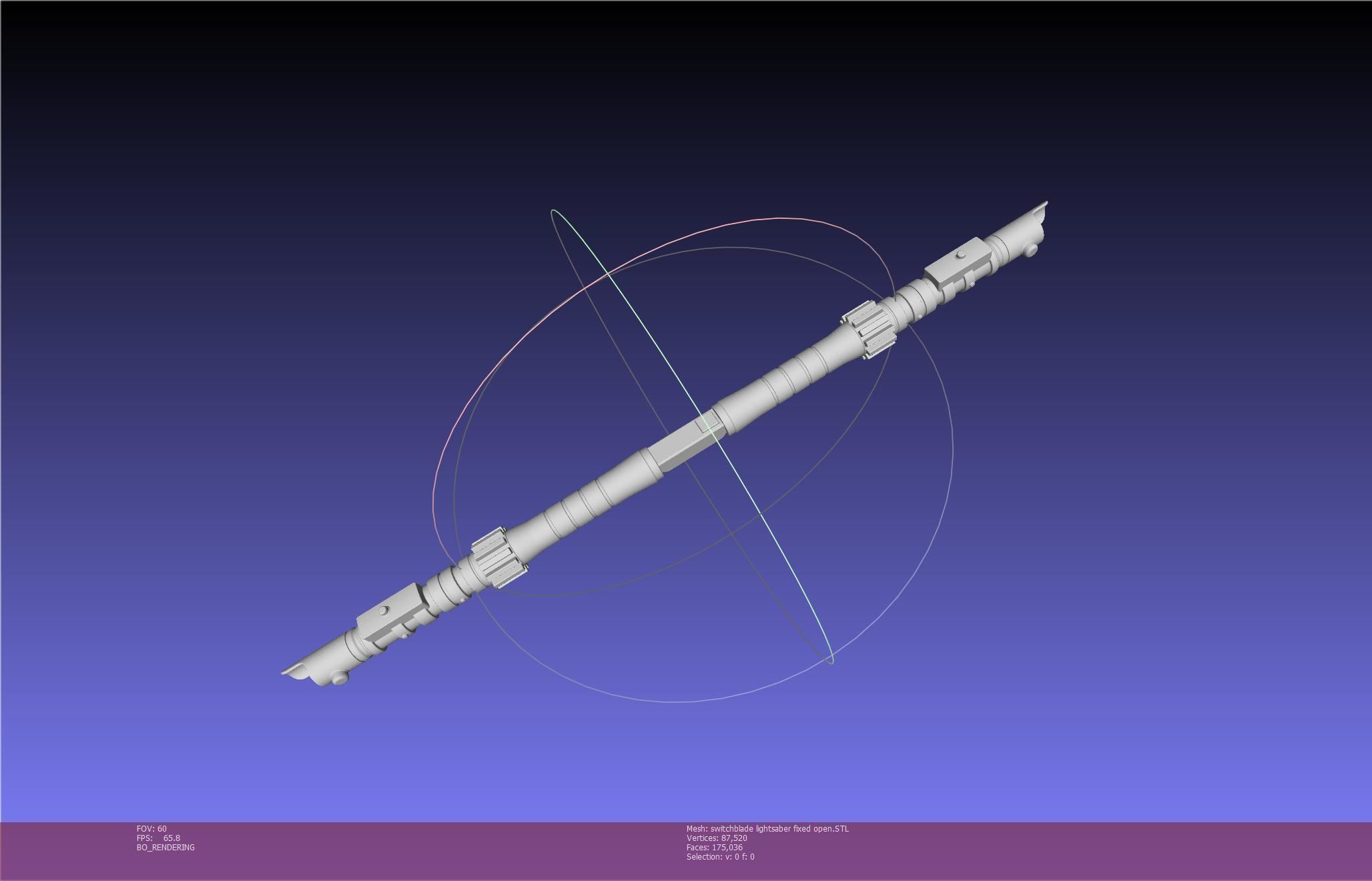 Star Wars Evil Rey Switchblade Lightsaber Printable Model 3D print model_101