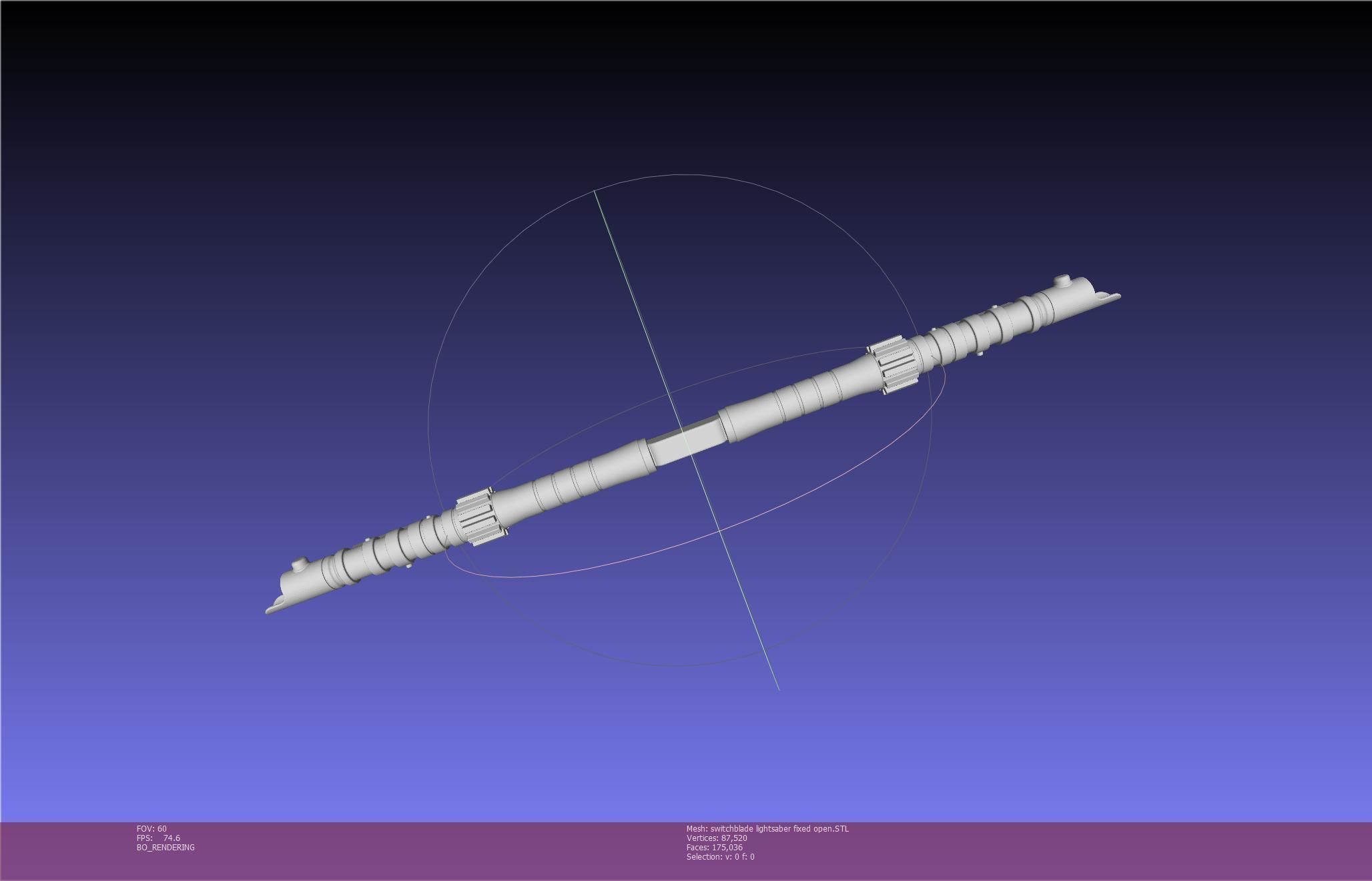 Star Wars Evil Rey Switchblade Lightsaber Printable Model 3D print model_110