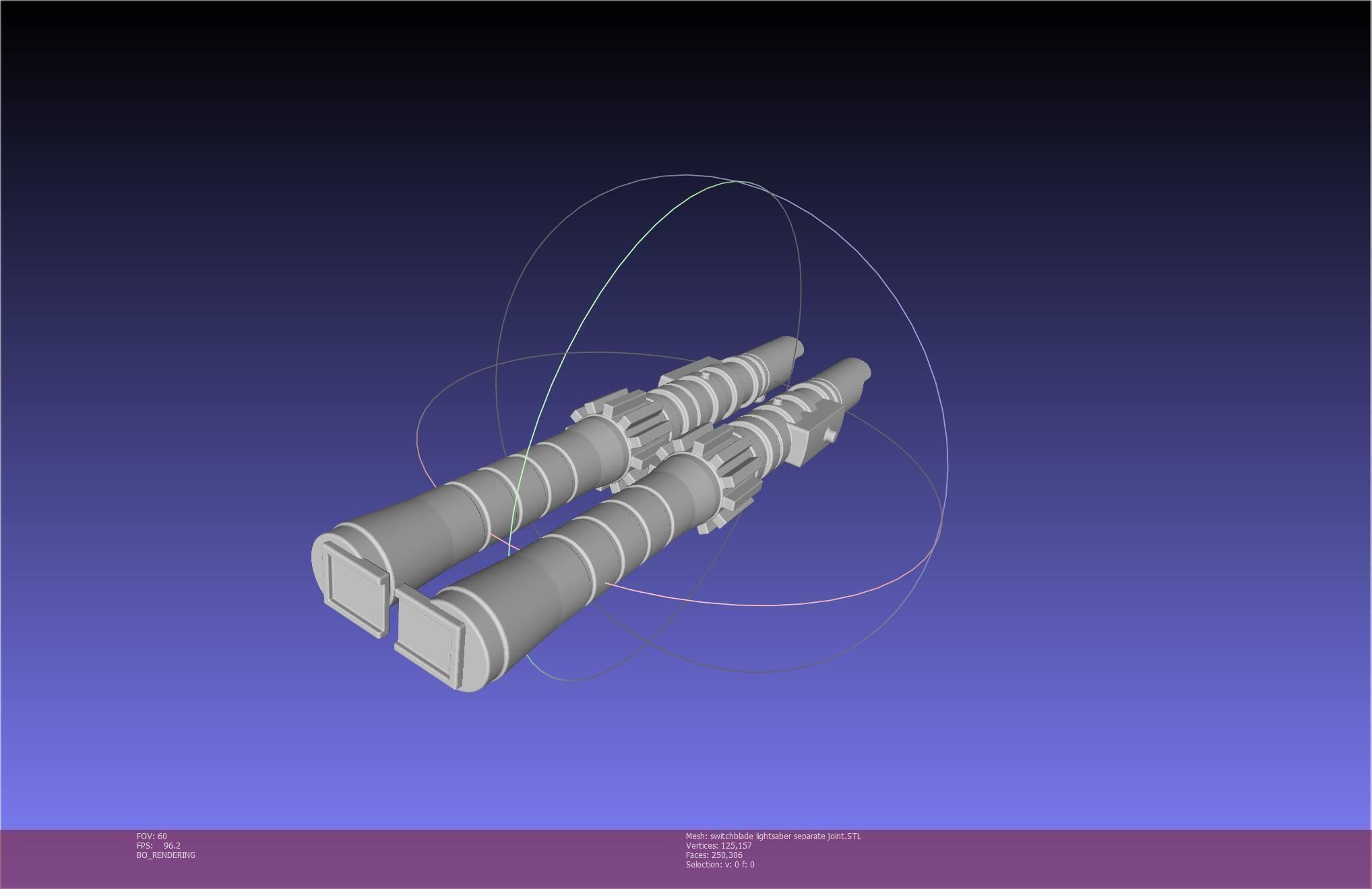 Star Wars Evil Rey Switchblade Lightsaber Printable Model 3D print model_71
