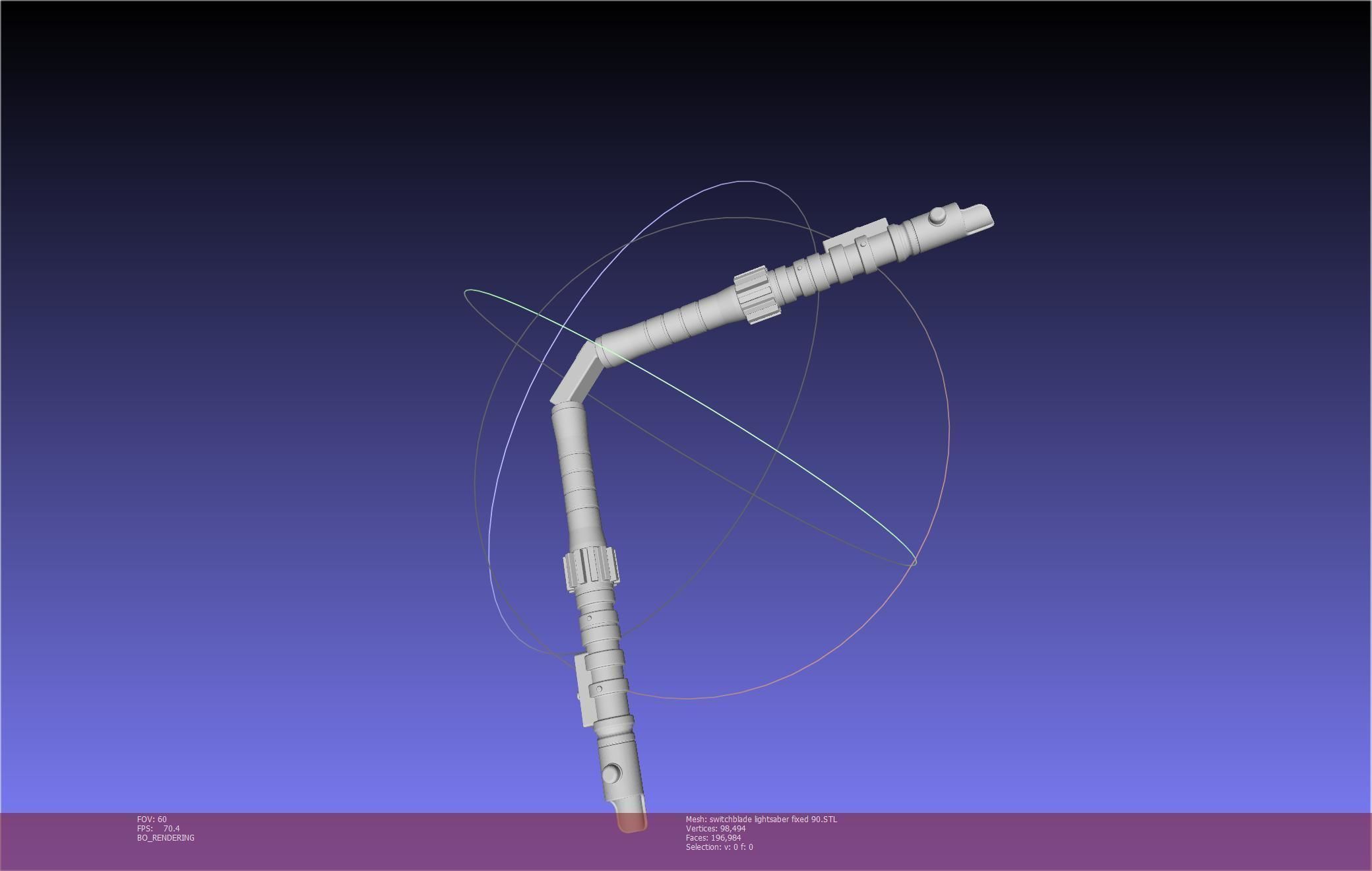 Star Wars Evil Rey Switchblade Lightsaber Printable Model 3D print model_123