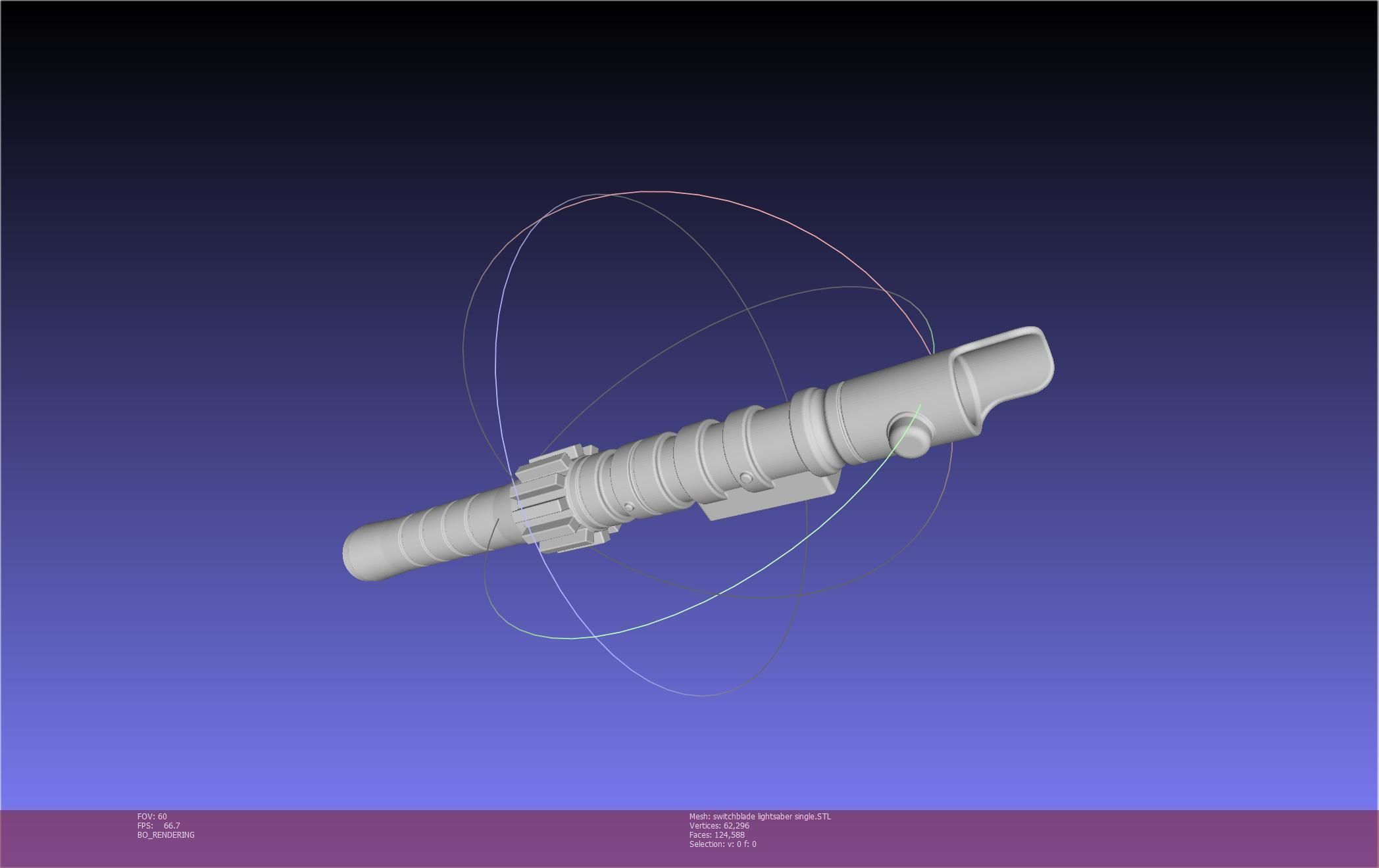 Star Wars Evil Rey Switchblade Lightsaber Printable Model 3D print model_43
