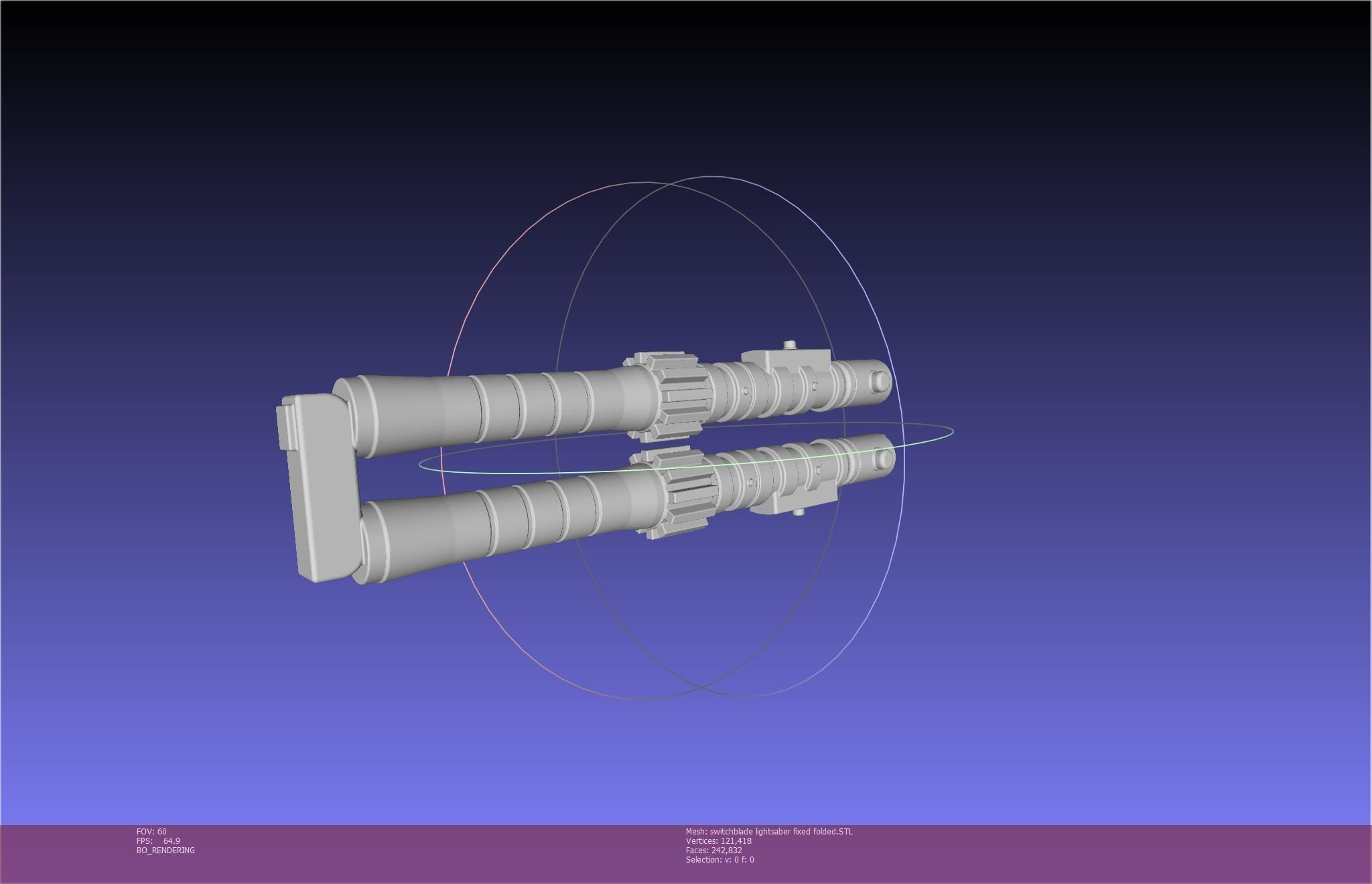 Star Wars Evil Rey Switchblade Lightsaber Printable Model 3D print model_116