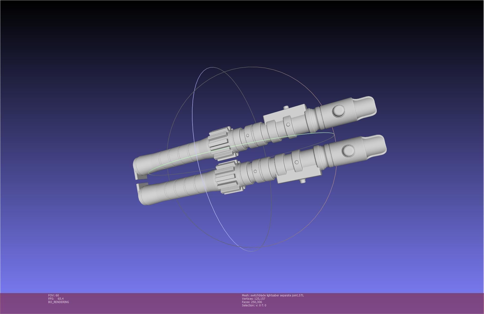 Star Wars Evil Rey Switchblade Lightsaber Printable Model 3D print model_78