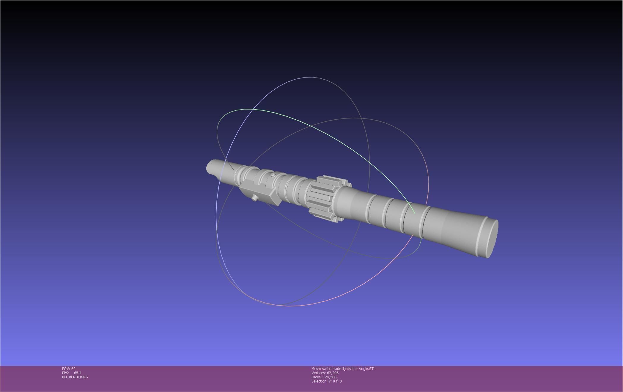 Star Wars Evil Rey Switchblade Lightsaber Printable Model 3D print model_136
