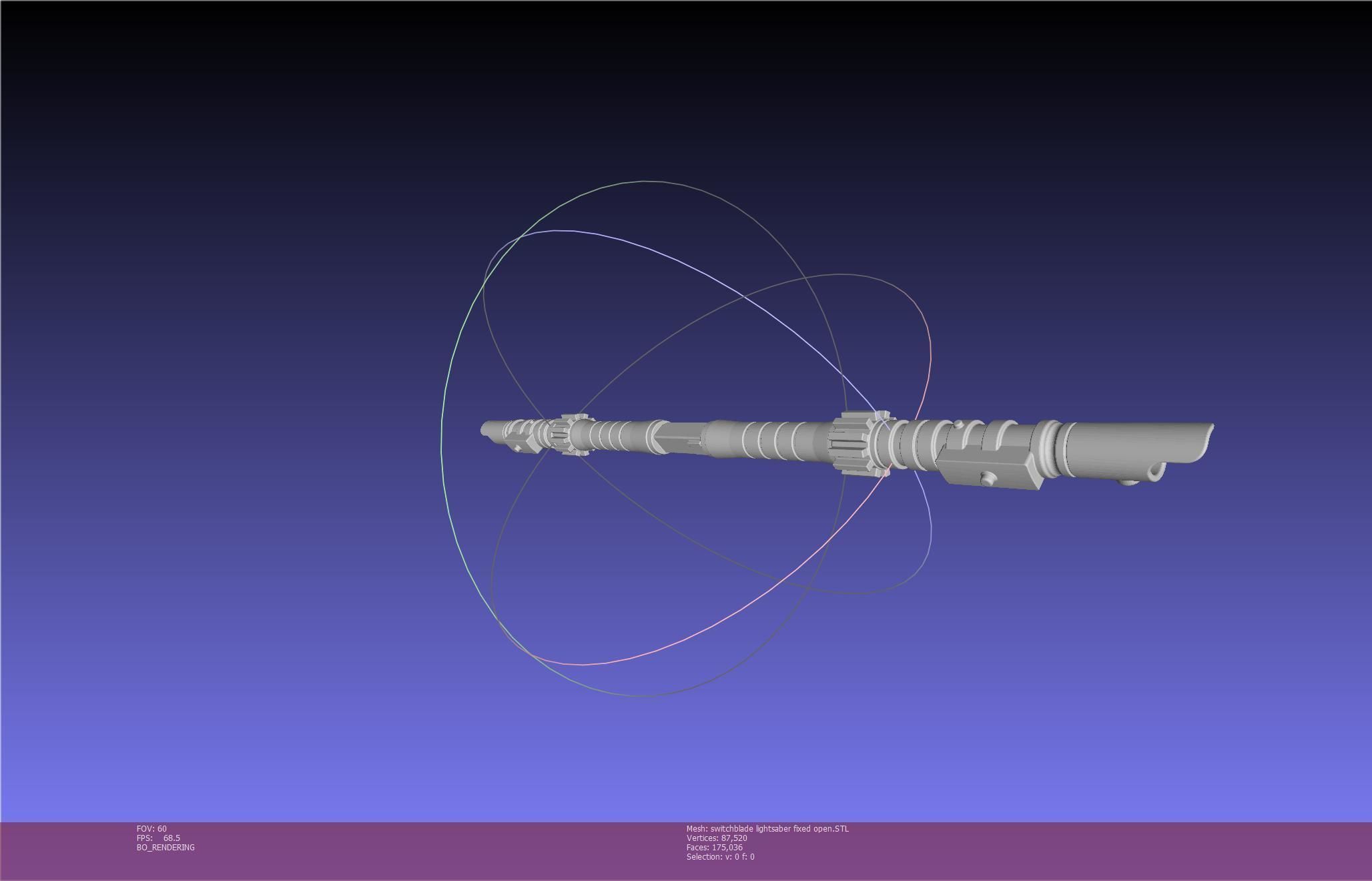 Star Wars Evil Rey Switchblade Lightsaber Printable Model 3D print model_107