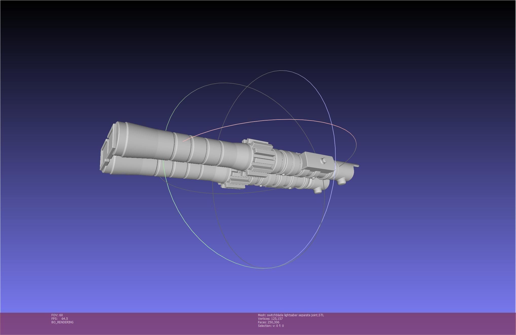 Star Wars Evil Rey Switchblade Lightsaber Printable Model 3D print model_75