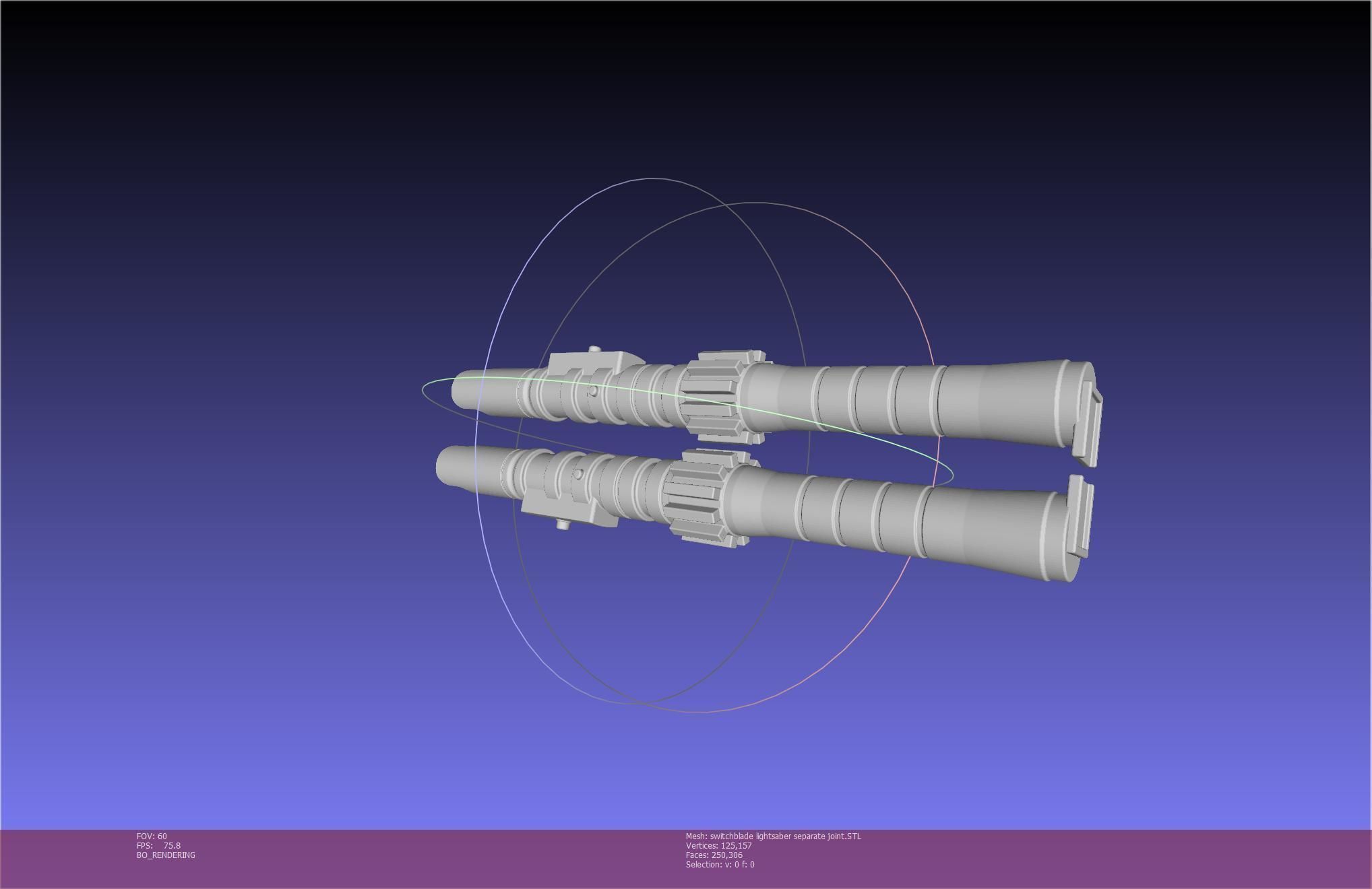 Star Wars Evil Rey Switchblade Lightsaber Printable Model 3D print model_60