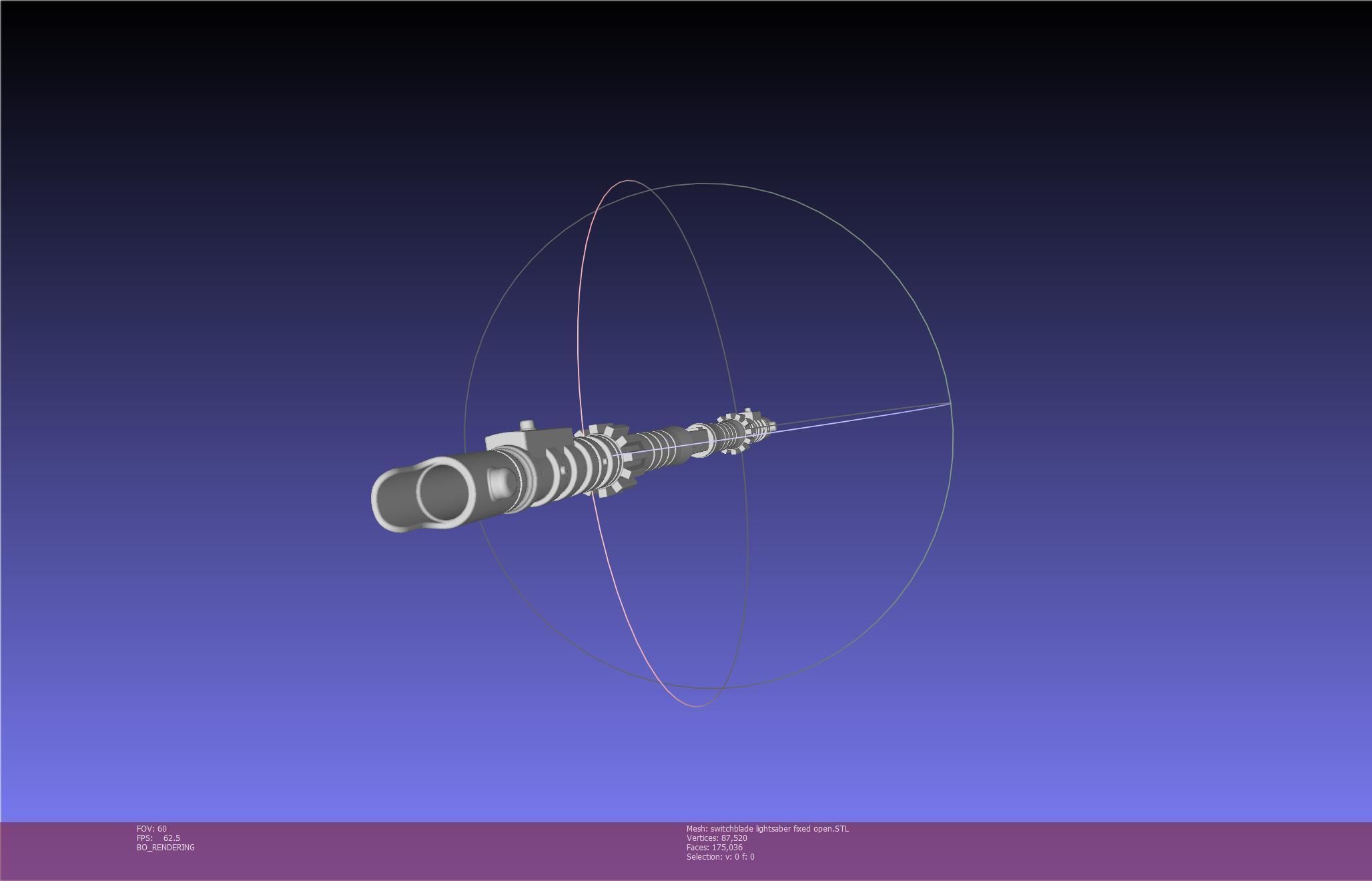 Star Wars Evil Rey Switchblade Lightsaber Printable Model 3D print model_103