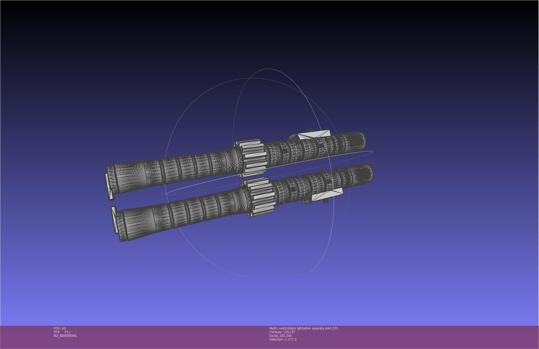 Star Wars Evil Rey Switchblade Lightsaber Printable Model 3D print model_82