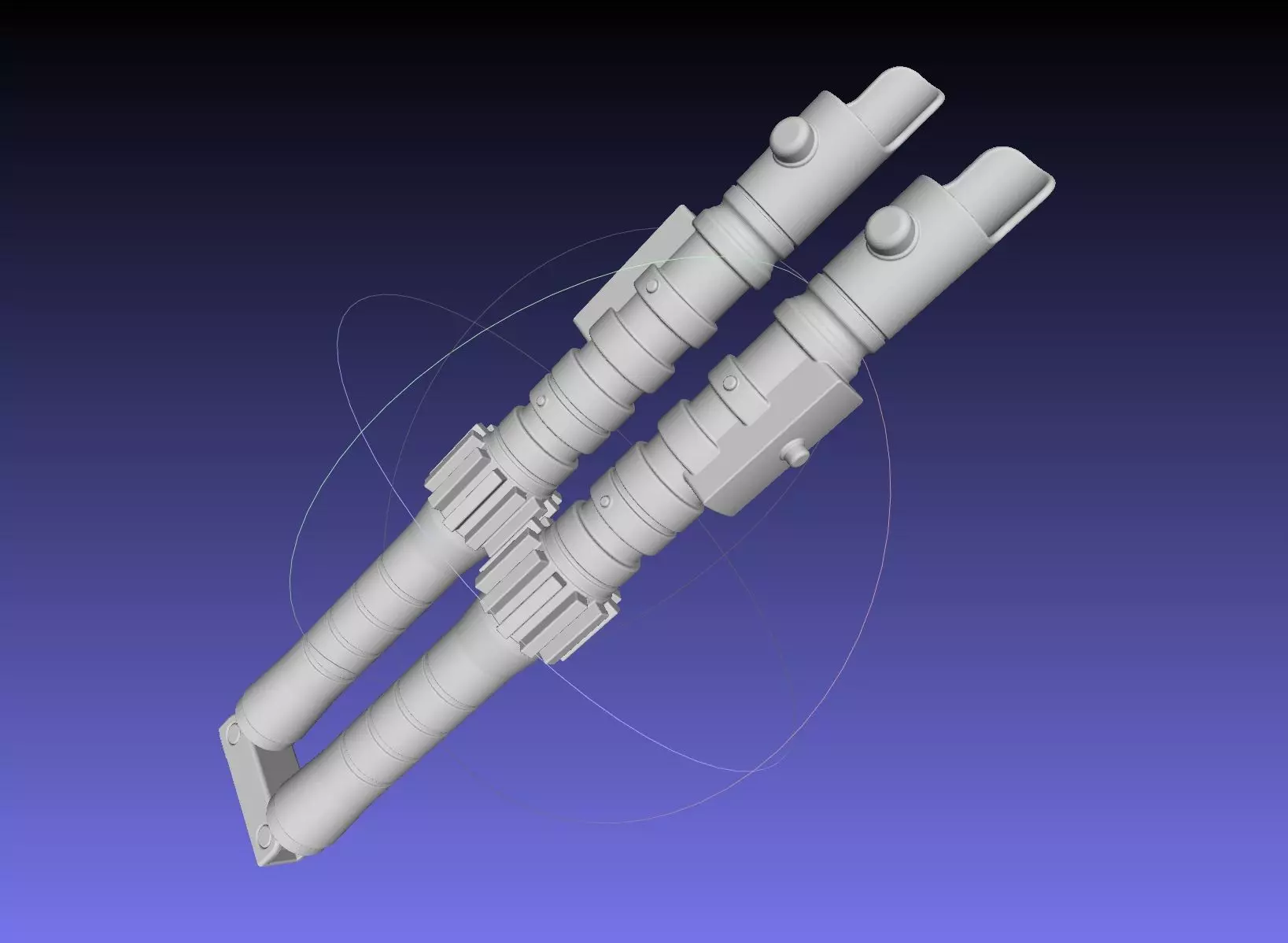 Star Wars Evil Rey Switchblade Lightsaber Printable Model 3D print model_0