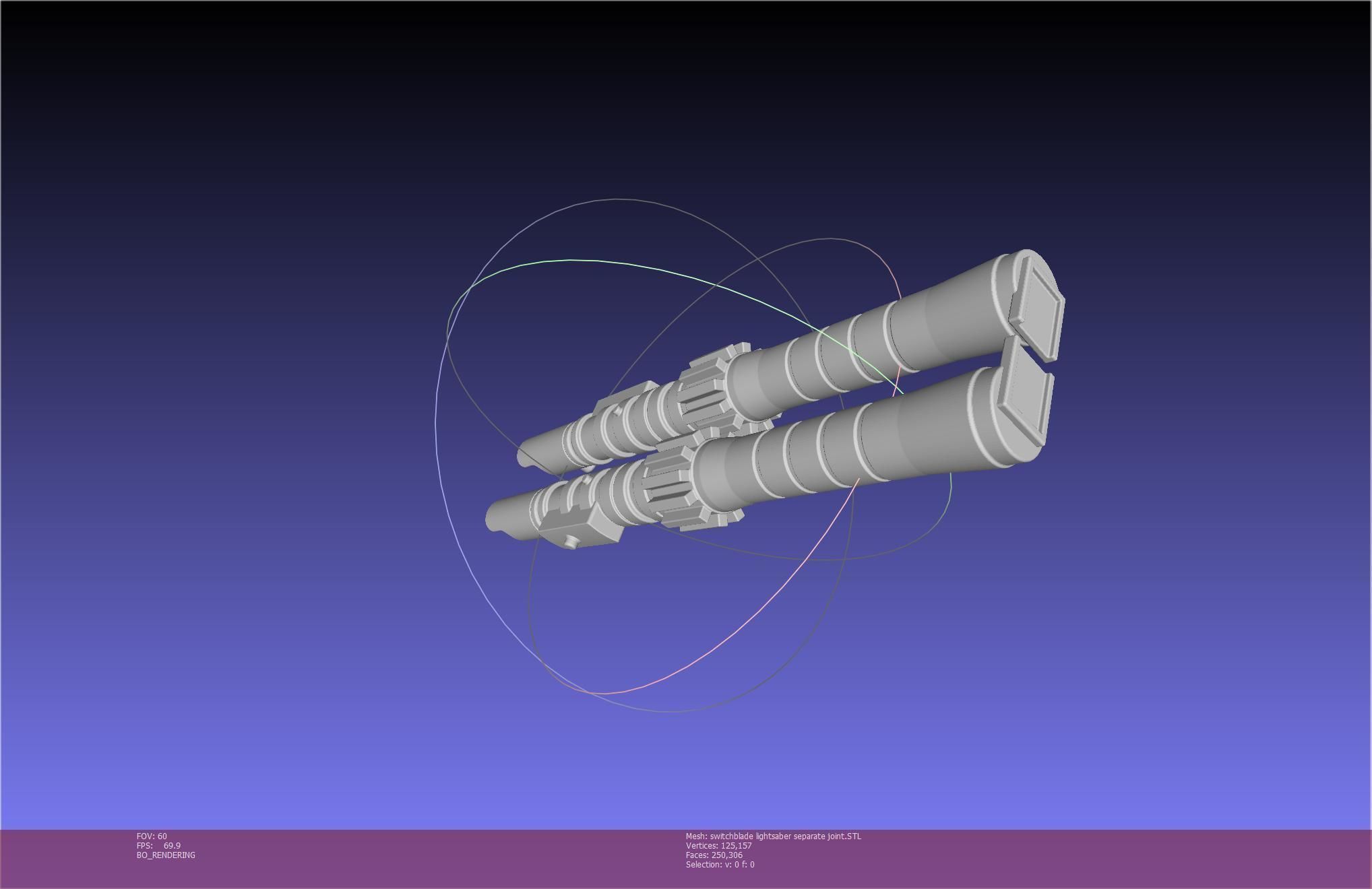 Star Wars Evil Rey Switchblade Lightsaber Printable Model 3D print model_62