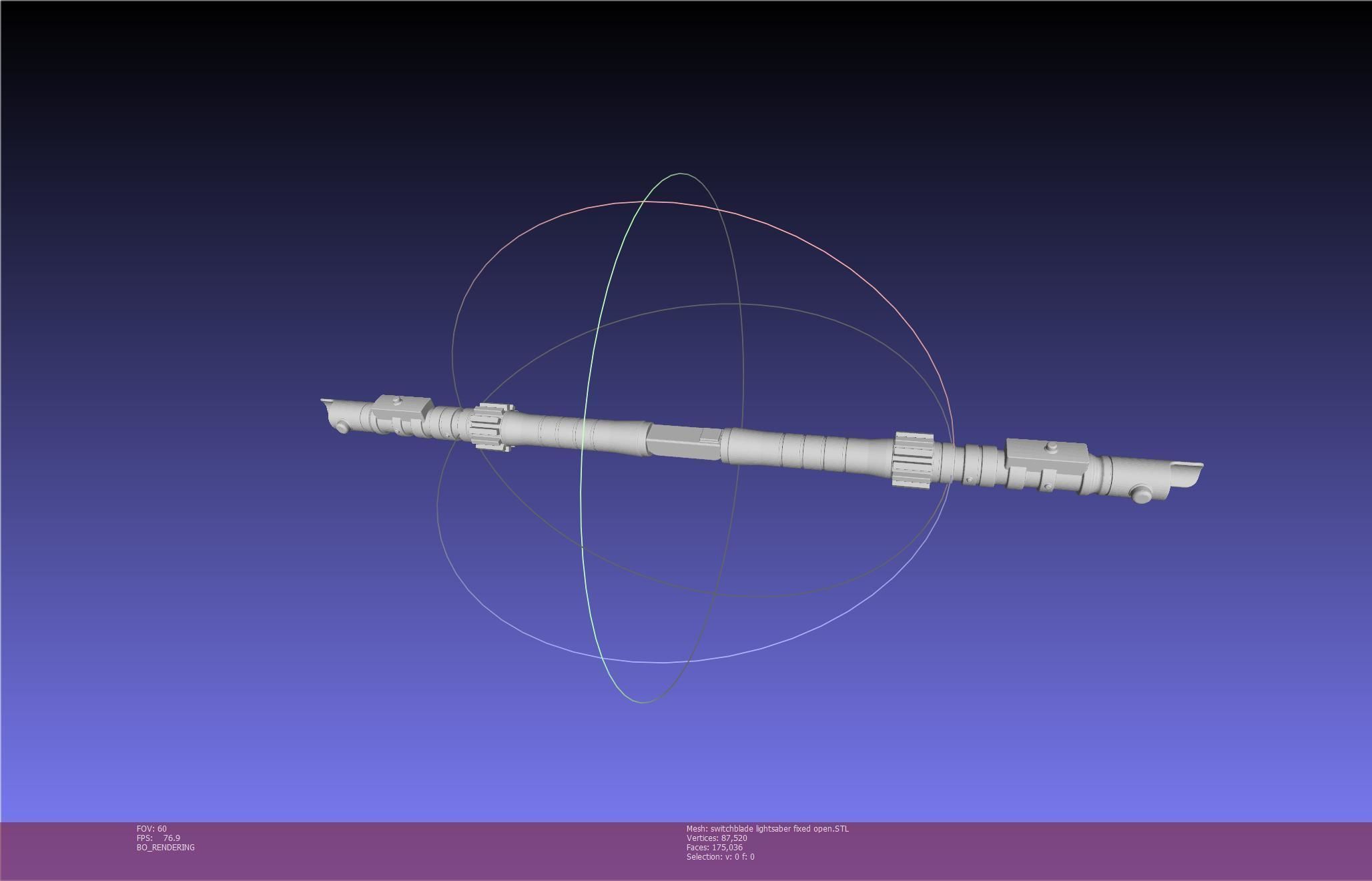 Star Wars Evil Rey Switchblade Lightsaber Printable Model 3D print model_105
