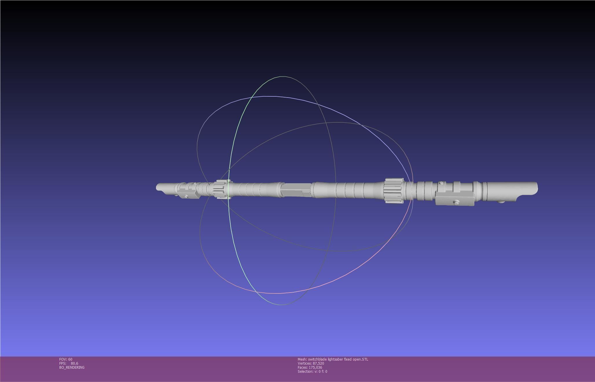 Star Wars Evil Rey Switchblade Lightsaber Printable Model 3D print model_109
