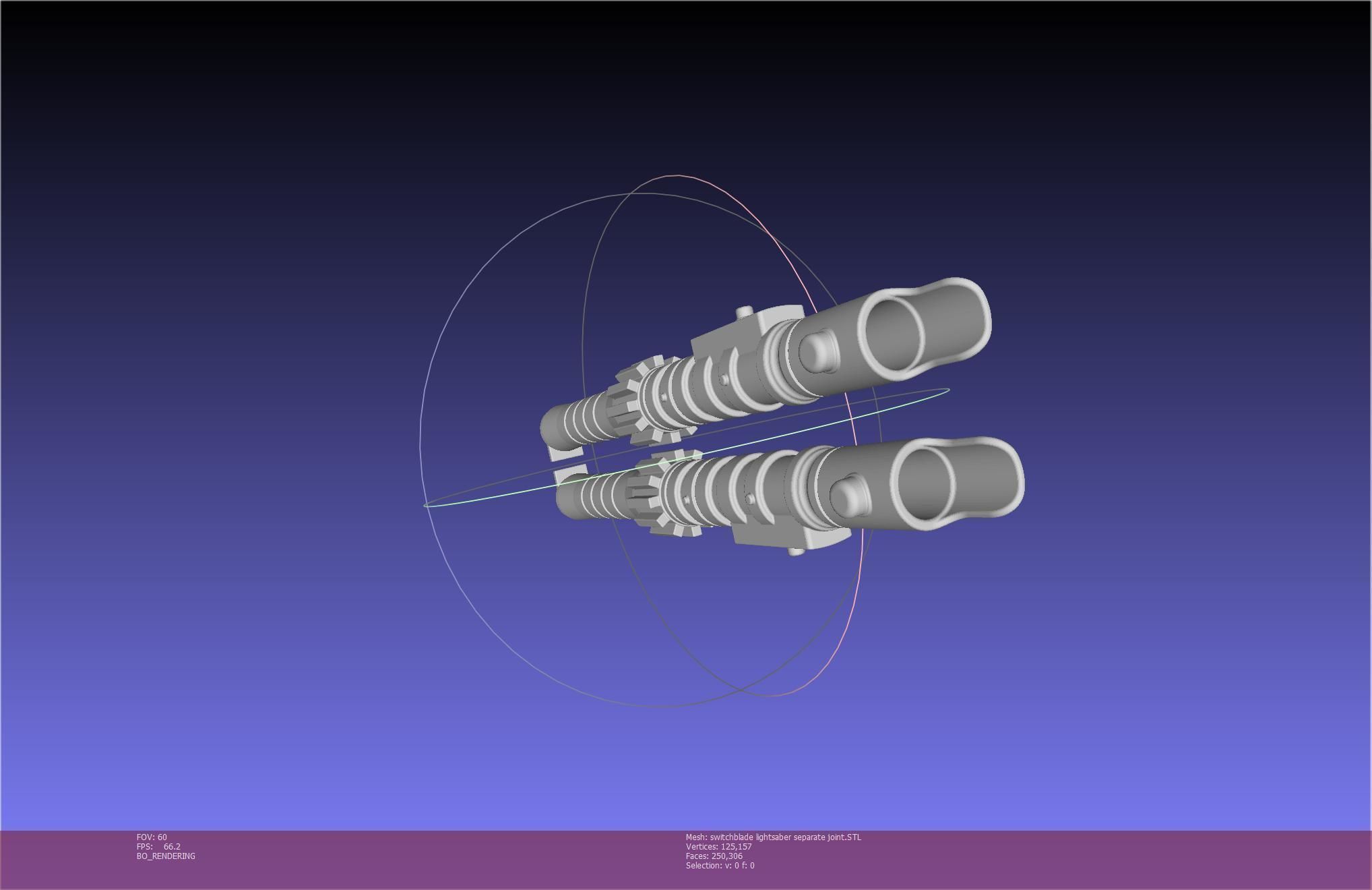 Star Wars Evil Rey Switchblade Lightsaber Printable Model 3D print model_79