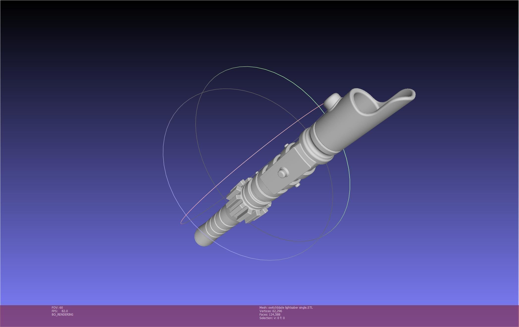 Star Wars Evil Rey Switchblade Lightsaber Printable Model 3D print model_38