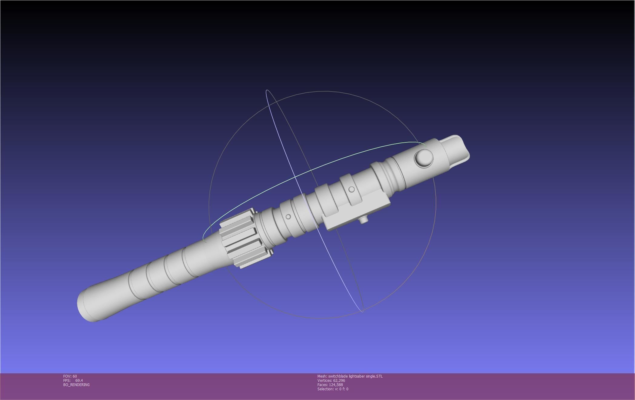 Star Wars Evil Rey Switchblade Lightsaber Printable Model 3D print model_42